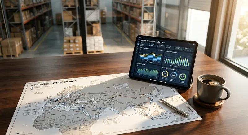 Modern logistics fulfillment center warehouse
